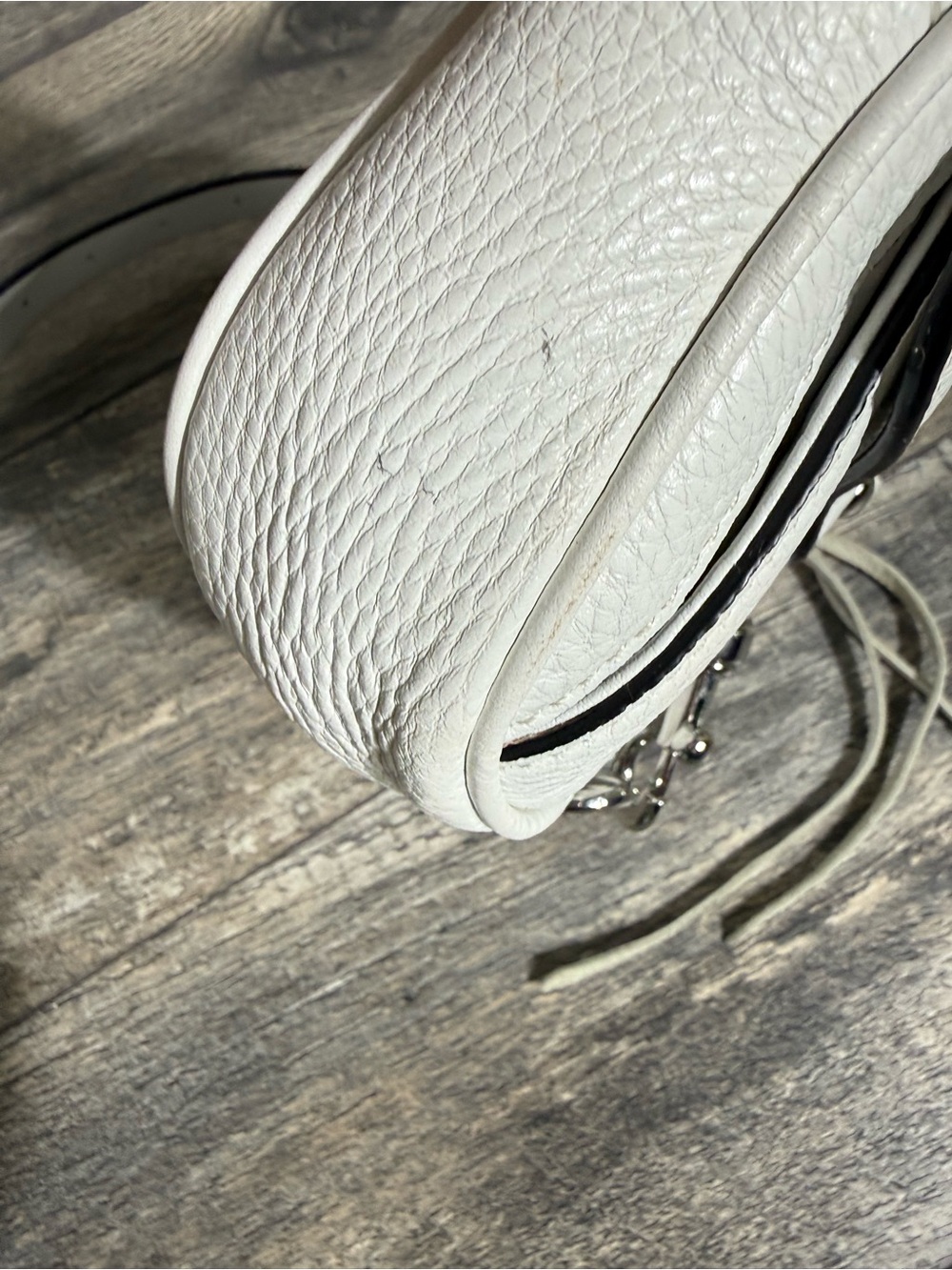 Rebecca Minkoff Pebbled Leather Belt Bag Crossbody Bag-White-Extra Tassels - Picture 5 of 11